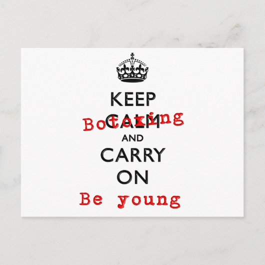 BEHALT BOTOXING POSTKARTE (Vorderseite)