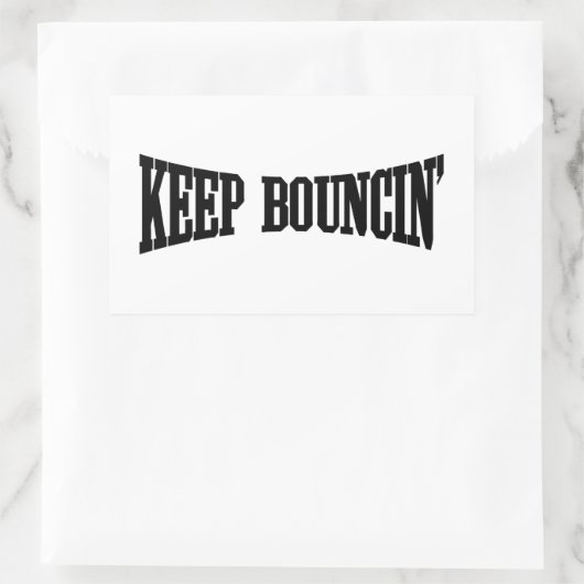 Behalt Bouncin' Rechteckiger Aufkleber (Tasche)