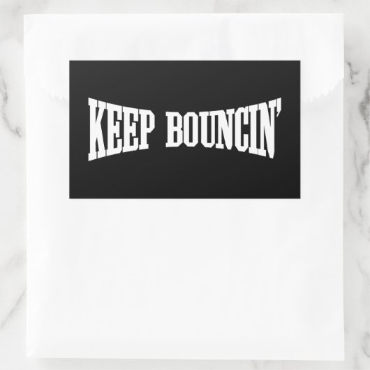 Behalt Bouncin' Rechteckiger Aufkleber (Tasche)