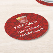 Behalt Calm - Americano Runder Pappuntersetzer (Angewinkelt)