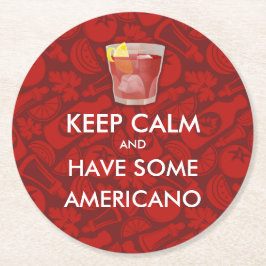 Behalt Calm - Americano Runder Pappuntersetzer