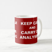 Behalt Calm Analyst Funny Analyst Quote Office Kaffeetasse (VorderseiteRechts)