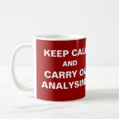 Behalt Calm Analyst Funny Analyst Quote Office Kaffeetasse (Links)