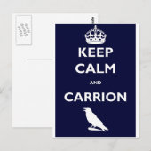 BEHALT-CALM-AND-CARRION POSTKARTE (Vorne/Hinten)
