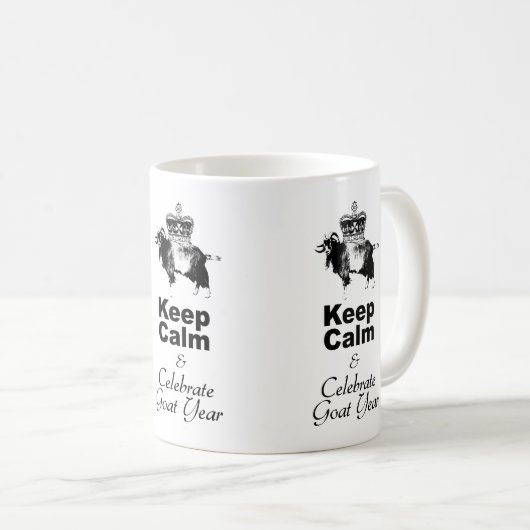 Behalt Calm and Celebrate Goat year WM01 Kaffeetasse (VorderseiteRechts)