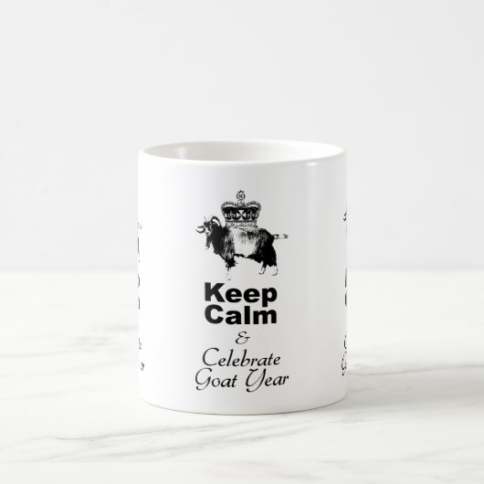 Behalt Calm and Celebrate Goat year WM01 Kaffeetasse (Mittel)