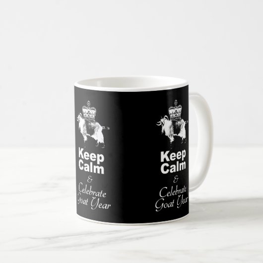 Behalt Calm and Celebrate Goat year WM02 Kaffeetasse (VorderseiteRechts)