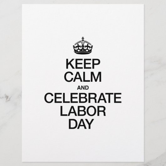 BEHALT CALM AND CELEBRATE LABOR DAY FLYER (Vorne)