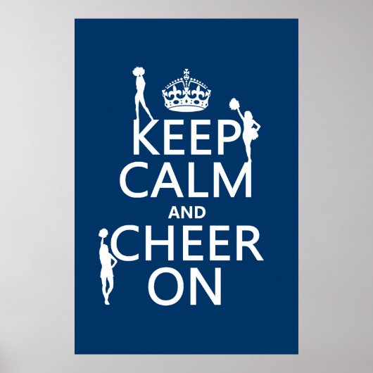 Behalt Calm and Cheer On (Cheerleader)(beliebige F Poster (Vorne)