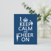 Behalt Calm and Cheer On (Cheerleader)(beliebige F Postkarte (Stehend Vorderseite)