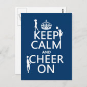Behalt Calm and Cheer On (Cheerleader)(beliebige F Postkarte (Vorne/Hinten)