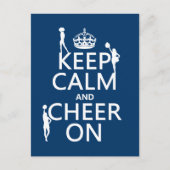 Behalt Calm and Cheer On (Cheerleader)(beliebige F Postkarte (Vorderseite)