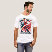 Behalt Calm and Dance On" - Einzigartiges Tanzmott T-Shirt (Vorne ganz)