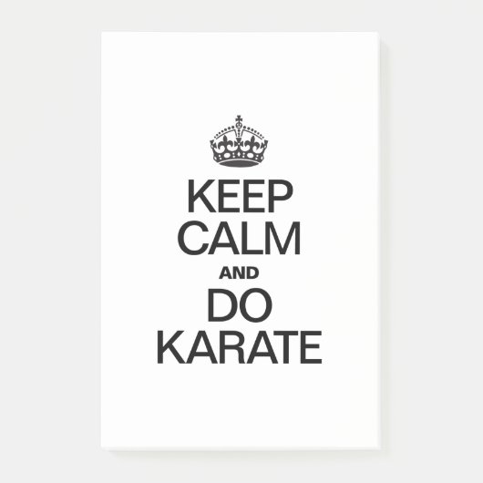 BEHALT CALM AND DO KARATE.ai Post-it Klebezettel (Vorderseite)
