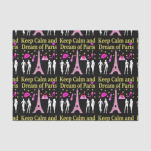 BEHALT CALM AND DREAM OF PARIS SEIDENPAPIER