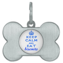 "Behalt Calm and Eat Biscuits"-Markierung für Hund Tiermarke