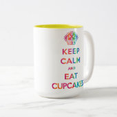 Behalt Calm and Eat Cupcakes Regenbogen Tasse (VorderseiteRechts)