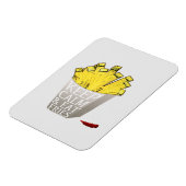 Behalt Calm and Eat Fries Pop Art Magnet (Linke Seite)