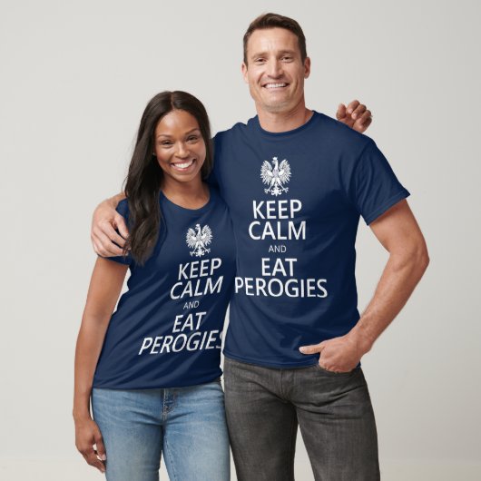 Behalt Calm and Eat Perogies Funny Polish Eagle T-Shirt (Unisex)
