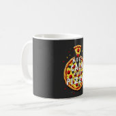 Behalt Calm and Eat Pizza: Perfekt für Pizza Kaffeetasse (Vorderseite Links)