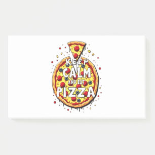 Behalt Calm and Eat Pizza: Perfekt für Pizza Post-it Klebezettel
