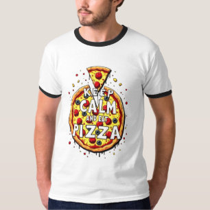 Behalt Calm and Eat Pizza: Perfekt für Pizza T-Shirt