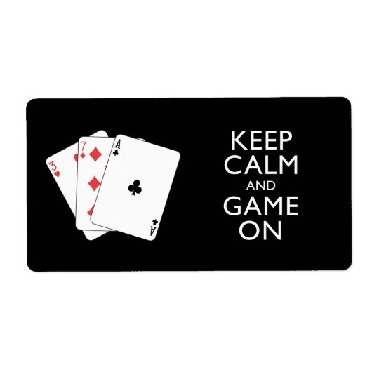 BEHALT CALM AND GAME ON - Card Games (Vorne)