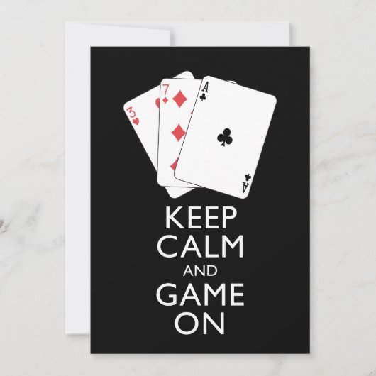 BEHALT CALM AND GAME ON - Card Games (Vorderseite)