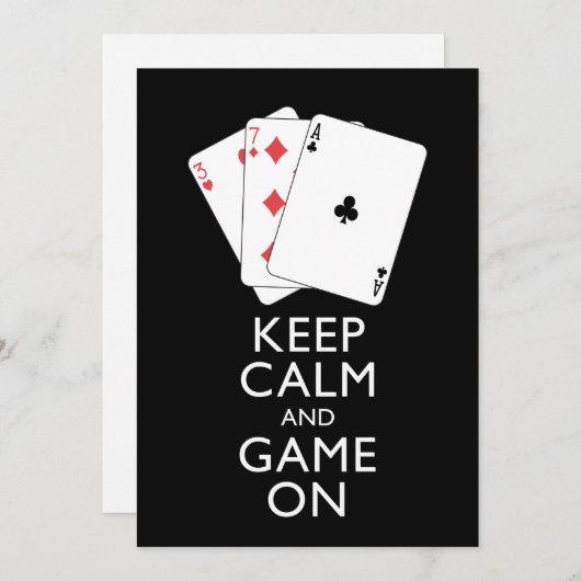 BEHALT CALM AND GAME ON - Card Games (Vorne/Hinten)