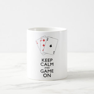 BEHALT CALM AND GAME ON - Card Games Kaffeetasse