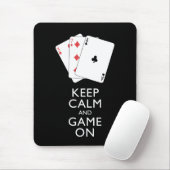 BEHALT CALM AND GAME ON - Card Games Mousepad (Mit Mouse)