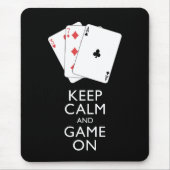 BEHALT CALM AND GAME ON - Card Games Mousepad (Vorne)