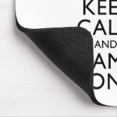 BEHALT CALM AND GAME ON - Card Games Mousepad (Ecke)