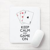 BEHALT CALM AND GAME ON - Card Games Mousepad (Mit Mouse)