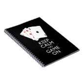BEHALT CALM AND GAME ON - Card Games Notizblock (Rechte Seite)