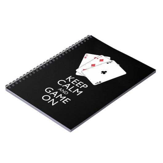 BEHALT CALM AND GAME ON - Card Games Notizblock (Linke Seite)