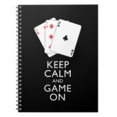 BEHALT CALM AND GAME ON - Card Games Notizblock (Vorderseite)