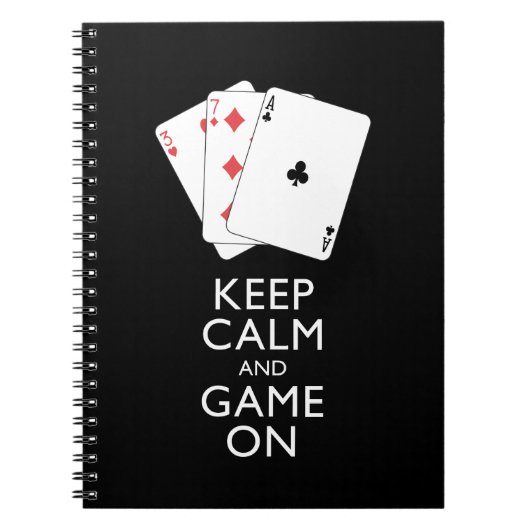 BEHALT CALM AND GAME ON - Card Games Notizblock (Vorderseite)