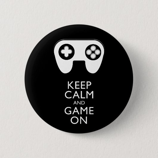 BEHALT CALM AND GAME ON - Game Pad Button (Vorderseite)