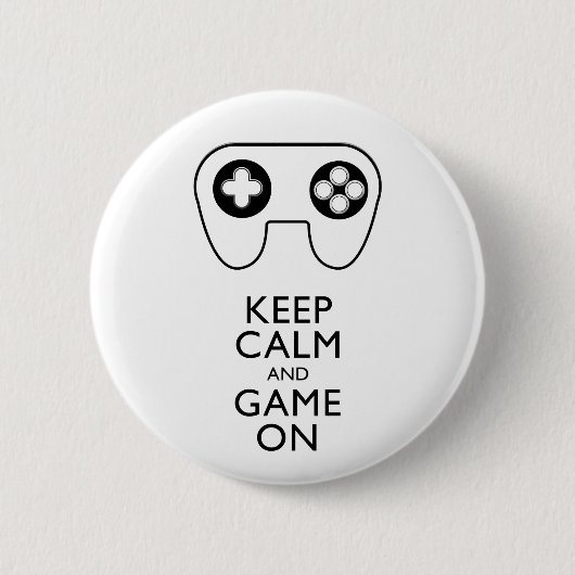 BEHALT CALM AND GAME ON - Game Pad Button (Vorderseite)
