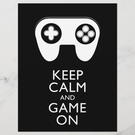 BEHALT CALM AND GAME ON - Game Pad Flyer (Vorne)