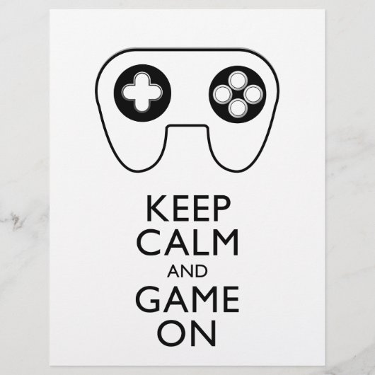 BEHALT CALM AND GAME ON - Game Pad Flyer (Vorne)
