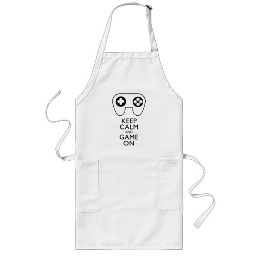 BEHALT CALM AND GAME ON - Game Pad Lange Schürze (Vorne)
