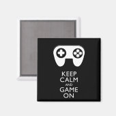 BEHALT CALM AND GAME ON - Game Pad Magnet (Vorderseite/Rückseite)