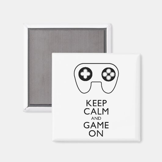 BEHALT CALM AND GAME ON - Game Pad Magnet (Vorderseite/Rückseite)