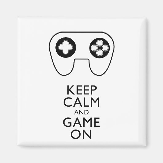 BEHALT CALM AND GAME ON - Game Pad Magnet (Vorne)