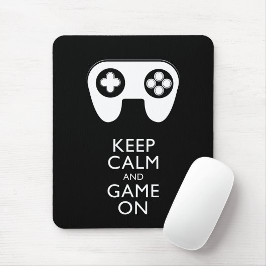BEHALT CALM AND GAME ON - Game Pad Mousepad (Mit Mouse)