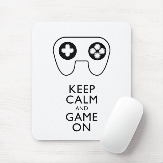 BEHALT CALM AND GAME ON - Game Pad Mousepad (Mit Mouse)