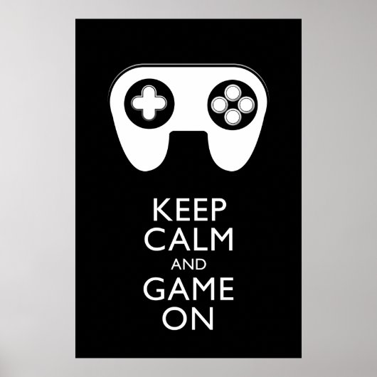 BEHALT CALM AND GAME ON - Game Pad Poster (Vorne)