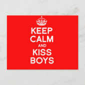 BEHALT CALM AND KISS BOYS POSTKARTE (Vorderseite)